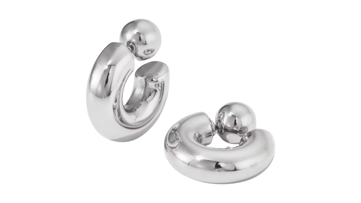 Cosmic Hoops silver sırğa